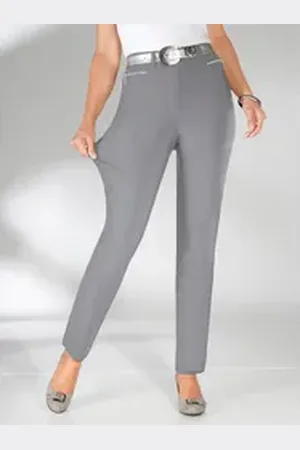 STEHMANN Jerseyhose Stretch-Hose Innenbeinlänge ca. 82 cm grau 235