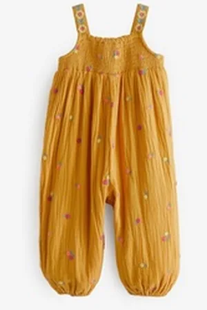 Next Jumpsuit Bestickter Overall (1-tlg) gelb 92-98 (2-3 J.)