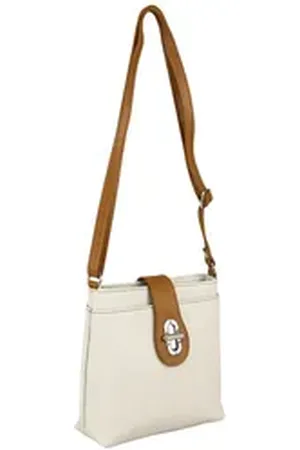 Alessandro Umhängetasche Crema, Echt Leder, Made in Italy beige