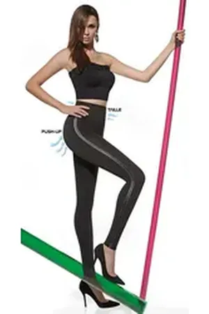 Basbleu Shapingleggings modellierende Shapeleggings, formend Damenhose Push-up schwarz XXL (42/44)