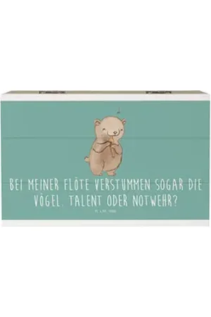 Mr. & Mrs. Panda Dekokiste 19 x 12 cm Besondere Flöte - Meeresbrise - Geschenk, Vögel, Melodie, (1 St) blau