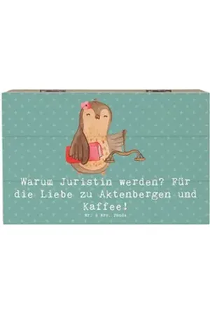 Mr. & Mrs. Panda Dekokiste 19 x 12 cm Juristin Liebe - Meeresbrise - Geschenk, Alltagsfreuden Ju (1 St) blau