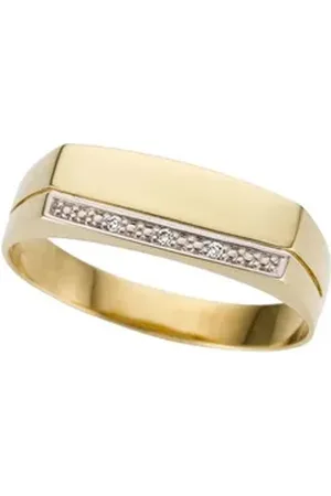 Firetti Goldring Schmuck Geschenk Gold 333 Herrenring Goldring Siegelring, mit Brillanten gelb|goldfarben|silberfarben 19
