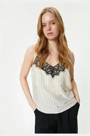 Koton Tanktop Ärmellos Normale Länge Tanktop schwarz 34