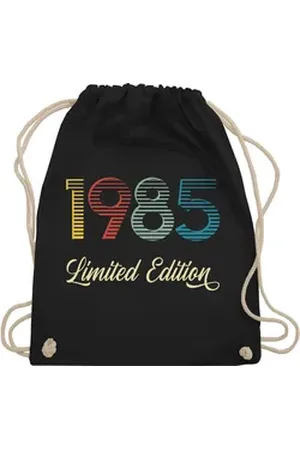 Shirtracer Turnbeutel Limited Edition 1985 Vierzigster, 40. Geburtstag schwarz