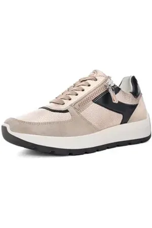 ARA Damen Sneaker New York Sneaker beige|schwarz 41,5 EU