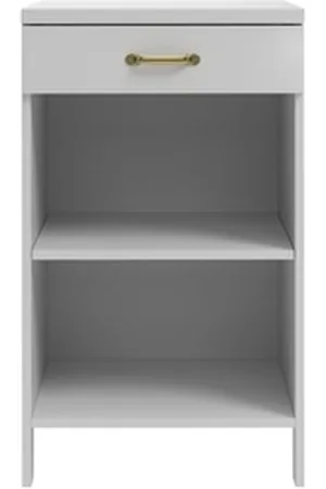 Home Affaire Unterschrank Alba Breite 50 cm, Kiefer massiv, 2 offene Fächer, 1 Schublade weiß