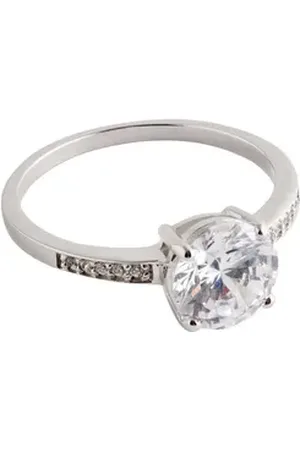 Next Fingerring Solitaire-Ring mit Zirkonia-Zierstein (1-tlg) silberfarben XS (GB: L / DE: 51,2)