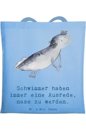 Mr. & Mrs. Panda Tragetasche Schwimmen Ausrede - Sky Blue - Geschenk, Schwimmer, Beutel, Schwimmtr (1-tlg) blau