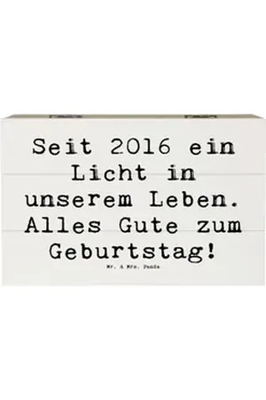 Mr. & Mrs. Panda Dekokiste 19 x 12 cm 2016 Geburtstag - Weiß - Geschenk, liebevoller Spruch, Lic (1 St), Hohe Stabilität. weiß
