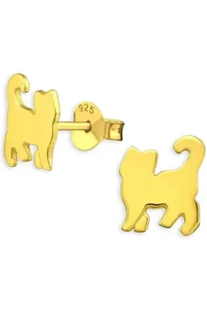 Monkimau Ohrring-Set Katzen Kinder Ohrringe aus 925 Silber, Hypoallergen