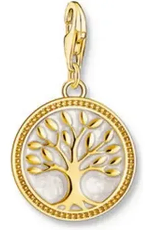 Thomas Sabo Kettenanhänger Damen-Charm 925er Silber, Emaille goldfarben