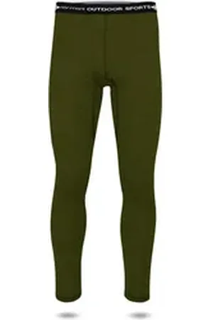 Normani Thermounterhose Herren Merino Unterhose Sydney Thermounterwäsche Funktionshose Lang Baselayer Leggins Ski-Winterhose grün XL