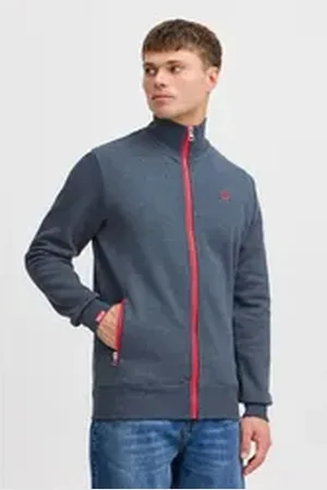 Solid Sweatjacke SDBennTrack Sweatshirtjacke mit Stehkragen blau M