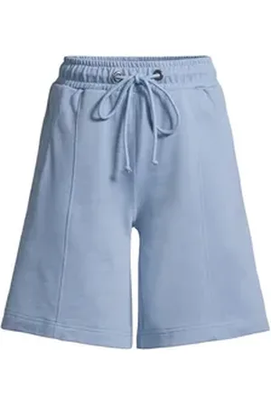 salzhaut Bermudas Damen Shorts Luup - Unifarbene kurze Hose mit Kordelzug blau XL