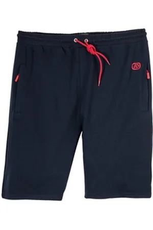 Adamo Jogg-Bermudas kurze Jogginghose Übergröße navy gerippt blau 6XL