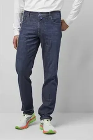 Meyer 5-Pocket-Jeans M5 Slim Super-Stretch blau W36/L34