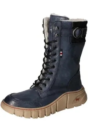 Mustang Shoes Winterboots, Schnürboots, Snowboots, Profilsohle mit Innenreißverschluss blau 42 EU