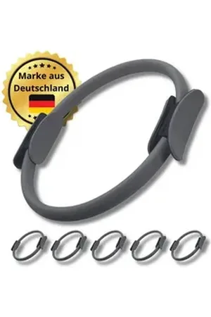 Bennett Winch Pilates-Ring Ganzkörpertraining im Set (2, 5 oder 10 Stück), Umweltfreundlich (5-tlg), Ideal für jedes Geschlecht, jedes Alter und jedes Trainingslevel grau