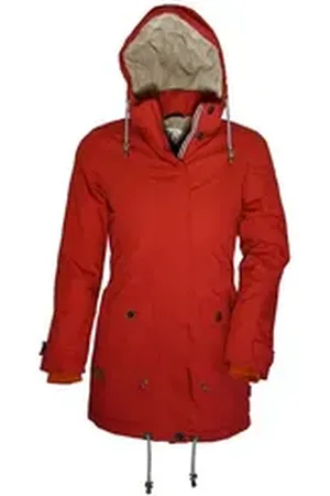 Blue Wave Parka Damen Funktionsparka Ella - Funktionsjacke mit Fleece-Innenfutter rot 52