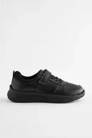 Next Lederschuhe, 1 Riemen + elastischen Schnürsenkeln Schnürschuh (1-tlg) schwarz 27,5 EU