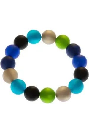 Bella Carina Perlenarmband Polaris Perlen Armband blau grau grün L-XL