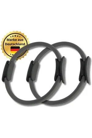 Bennett Winch Pilates-Ring Ganzkörpertraining im Set (2, 5 oder 10 Stück), Umweltfreundlich (2-tlg), Ideal für jedes Geschlecht, jedes Alter und jedes Trainingslevel grau