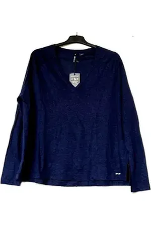 Woolrich Langarmshirt Damen Langarm T-Shirt, W.S Slub Jersey V-Neck Leinen S