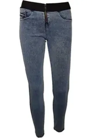 Diesel Jeansjeggings Debbie 0666I Damen Jeans Hose Jeggings blau