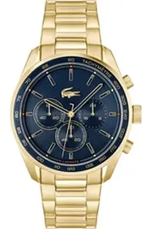 Lacoste Chronograph BOSTON 2011381, Armbanduhr, Quarzuhr, Herrenuhr, Tag, Stoppfunktion,Edelstahlarmband goldfarben