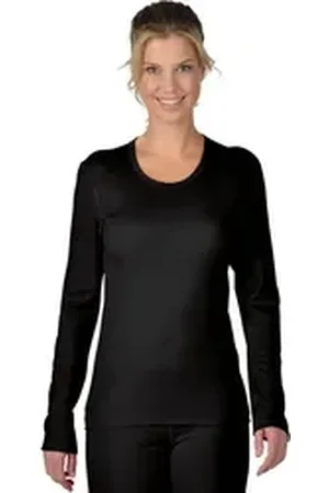Trigema Longsleeve Sportshirt aus Merinowolle (1-tlg) schwarz M