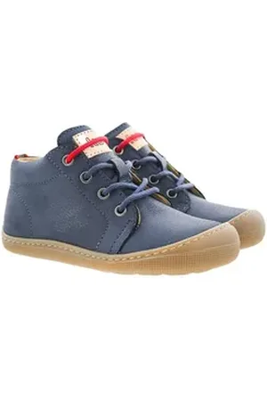 Koel Barfußschuhe Lauflernschuhe Barefoot Deli 2.0 Leder Blau Schnürschuh 26 EU