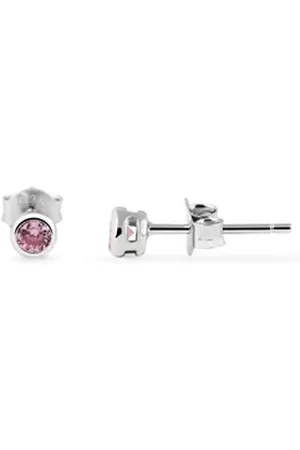 Akzent Ohrring-Set Velia 925/- Echt Silber Kinderohrstecker "Velia" mit weißem (Paar), Kinder Ohrring silberfarben