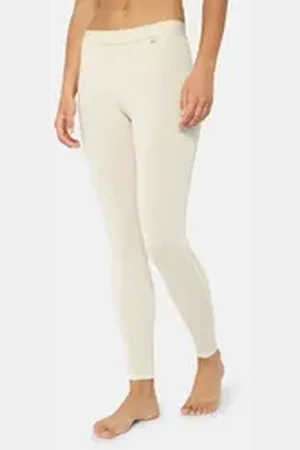 DANISH ENDURANCE Thermounterhose Merino Lange Funktionsunterhose für Damen weiß L