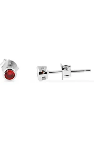 Akzent Ohrring-Set Velia 925/- Echt Silber Kinderohrstecker "Velia" mit weißem (Paar), Kinder Ohrring silberfarben