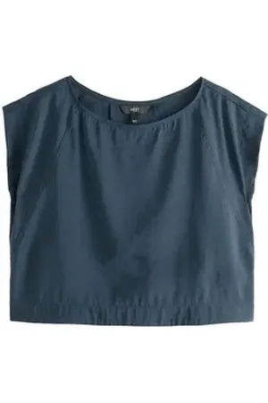 Next Shirttop Kurzärmeliges kastiges T-Shirt (1-tlg) blau 44 (GB: 16)