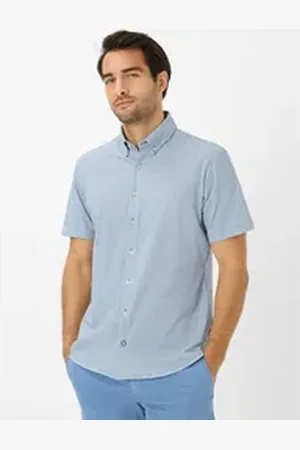 Brax Kurzarmhemd Style DAN blau L