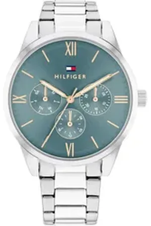 Tommy Hilfiger Multifunktionsuhr CAMILLE 1782745, Quarzuhr, Armbanduhr, Damenuhr, Herrenuhr, Edelstahlarmband,Datum silberfarben
