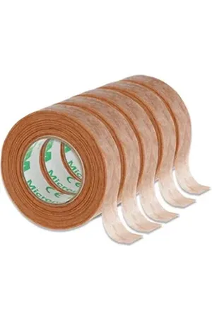 3MAN Augenlid-Tape Micropore Tape Wimpernverlängerung Vliespflaster Hellbraun Haut, Hohe Haftbarkeit