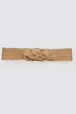 Comma, Comma Taillengürtel Elastischer Gürtel in Flechtoptik, comma x Füsun Lindner beige S