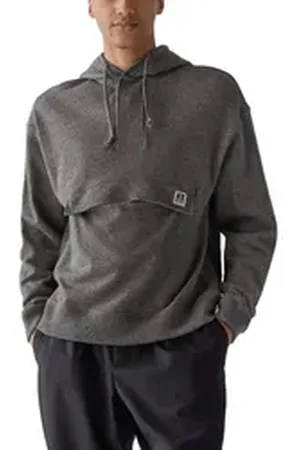HUGO BOSS Hoodie x Russell Athletic Limited Unisex Kapuzen Sweatshirt Relaxed Fit aus der exklusiven x Russell Athletic Kollektion grau L