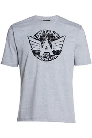 Ahorn T-Shirt mit coolem Frontdruck grau 4XL