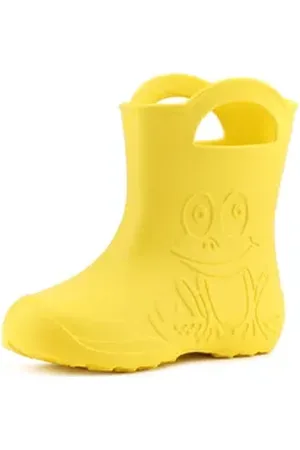Ladeheid EVA Regenstiefel für Mädchen und Jungen LA-CA-01 Gummistiefel Kinder federleicht viele Farben gelb 32-33 EU