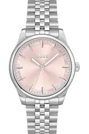HUGO BOSS Quarzuhr GRACEFUL 1502776, Armbanduhr, Damenuhr, Edelstahlarmband, analog silberfarben