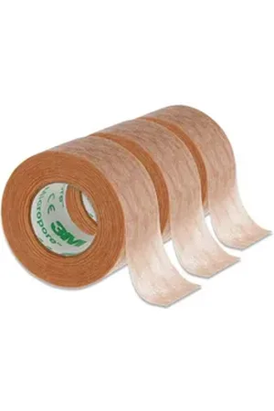 3MAN Augenlid-Tape Micropore Tape Wimpernverlängerung Vliespflaster Hellbraun Haut, Hohe Haftbarkeit