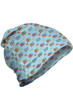 Abakuhaus Beanie Wandern im Freien Tierkunst Schnecken und ethnischer Shells blau|bunt