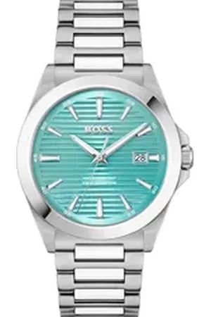 HUGO BOSS Quarzuhr STRIKE 1514171, Armbanduhr, Damenuhr, Herrenuhr, Edelstahlarmband, analog, Tag silberfarben