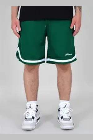 adam Shorts Herren Hose kurz Sweat Shorts Sport Shorts Basketball Shorts Stretch Herren Shorts Fitness Shorts kurze Hose Sommer Shorts Mesh Shorts grün S