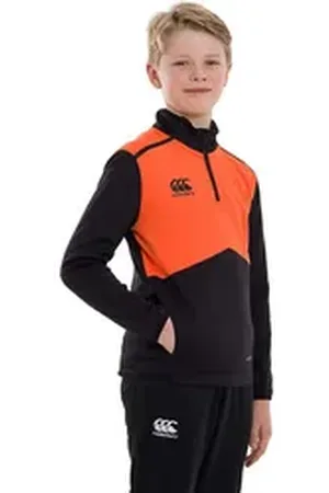 Canterbury Trainingspullover in Unifarbe orange|schwarz