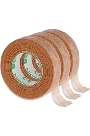 3MAN Augenlid-Tape Micropore Tape Wimpernverlängerung Vliespflaster Hellbraun Haut, Hohe Haftbarkeit
